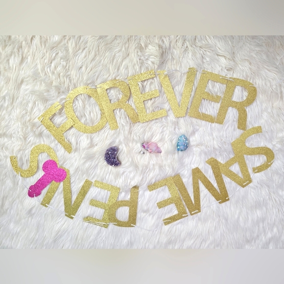 Adult (18+) • Bachelorette "Same Penis Forever" Banner - Picture 3 of 3